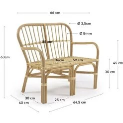 Kave Home - Banc Enfant Marzieh En Rotin 67cm - Naturel 11 Kave Home - Banc Enfant Marzieh En Rotin 67cm - Naturel -KAVE HOME Soldes 2022 59217420 5