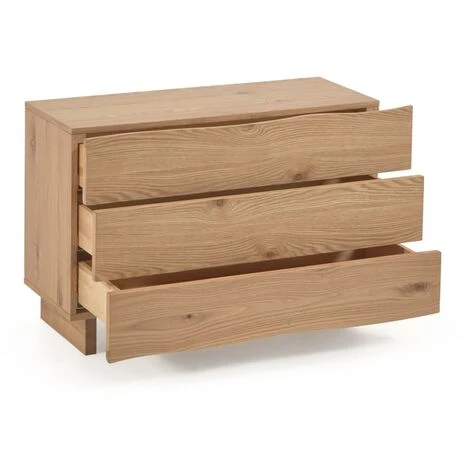 Kave Home - Commode 3 Tiroirs Rasha En Contreplaqué De Chêne Finition Naturelle 104 X 73 Cm - Naturel 4 Kave Home - Commode 3 Tiroirs Rasha En Contreplaqué De Chêne Finition Naturelle 104 X 73 Cm - Naturel – Image 2