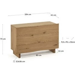 Kave Home - Commode 3 Tiroirs Rasha En Contreplaqué De Chêne Finition Naturelle 104 X 73 Cm - Naturel 9 Kave Home - Commode 3 Tiroirs Rasha En Contreplaqué De Chêne Finition Naturelle 104 X 73 Cm - Naturel -KAVE HOME Soldes 2022 59217424 4