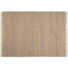 Kave Home - Tapis Eda En Jute à Rayures Bleu 160 X 230 Cm - Naturel