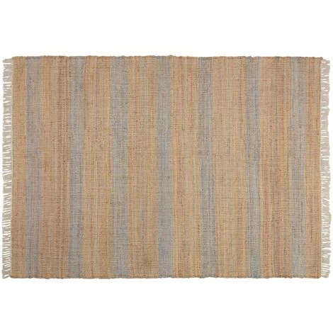 Kave Home - Tapis Eda En Jute à Rayures Bleu 160 X 230 Cm - Naturel 3 Kave Home - Tapis Eda En Jute à Rayures Bleu 160 X 230 Cm - Naturel