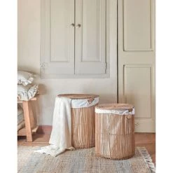 Kave Home - Housse De Coussin Deva En Lin Naturel Et Bord à Rayures Beiges 45 X 45 Cm - Naturel -KAVE HOME Soldes 2022 59217433 2