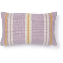 Kave Home - Housse De Coussin Marilina 100 % Coton Lilas Et Rayures Multicolores 30 X 50 Cm - Multicolore