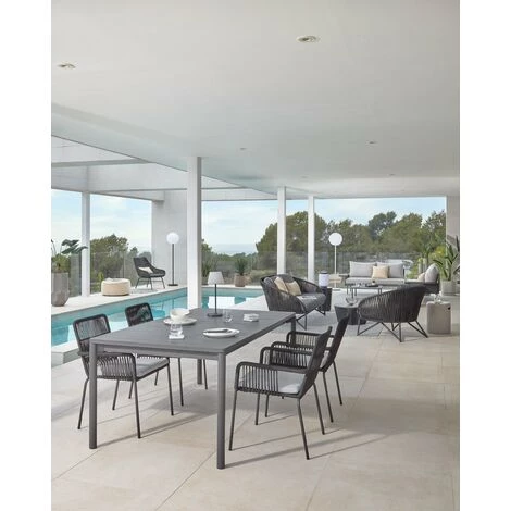 Kave Home - Fauteuil Branzie En Corde Noire - Noir 6 Kave Home - Fauteuil Branzie En Corde Noire - Noir – Image 4