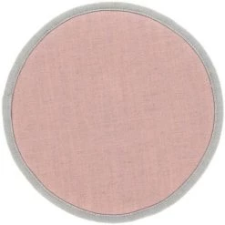 Kave Home - Galette De Chaise Ronde Prisca Rose Ø 35 Cm - Rose