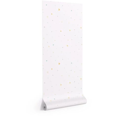 Kave Home - Papier Peint Miris à Pois Et Triangles Turquoise Et Jaune Moutarde 10x0,53m FSC MIX Credit - Multicolore 3 Kave Home - Papier Peint Miris à Pois Et Triangles Turquoise Et Jaune Moutarde 10x0,53m FSC MIX Credit - Multicolore