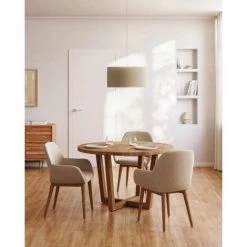 Kave Home - Table Ronde Nahla En Bois Massif D'acacia Finition Naturelle Ø 120cm - Naturel -KAVE HOME Soldes 2022 64089907 3