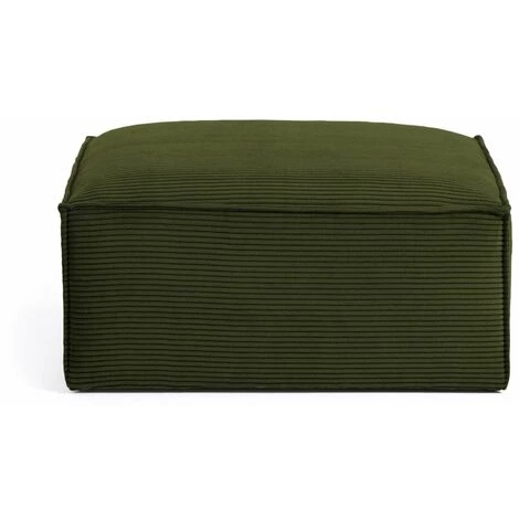 Kave Home - Repose-pieds Blok Velours à Grosses Côtes Vert 90 X 70 Cm 4 Kave Home - Repose-pieds Blok Velours à Grosses Côtes Vert 90 X 70 Cm – Image 2