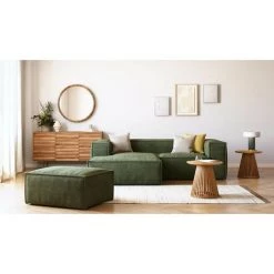 Kave Home - Repose-pieds Blok Velours à Grosses Côtes Vert 90 X 70 Cm 7 Kave Home - Repose-pieds Blok Velours à Grosses Côtes Vert 90 X 70 Cm -KAVE HOME Soldes 2022 64089945 3