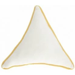 Kave Home - Coussin Triangulaire Fresia 100% Coton Blanc - Beige
