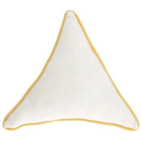 Kave Home - Coussin Triangulaire Fresia 100% Coton Blanc - Beige 3 Kave Home - Coussin Triangulaire Fresia 100% Coton Blanc - Beige