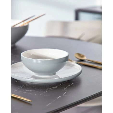 Kave Home - Bol Sadashi Petit En Porcelaine Blanc Et Gris - Gris 4 Kave Home - Bol Sadashi Petit En Porcelaine Blanc Et Gris - Gris – Image 2