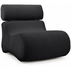 Kave Home - Fauteuil Club Bouclette Noir - Noir