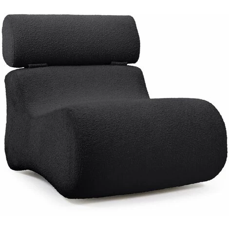 Kave Home - Fauteuil Club Bouclette Noir - Noir 3 Kave Home - Fauteuil Club Bouclette Noir - Noir