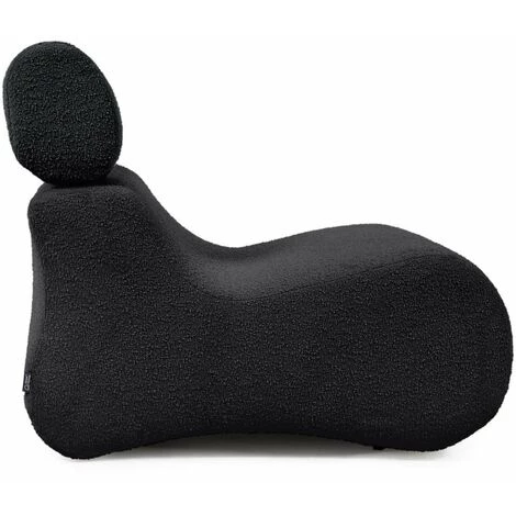 Kave Home - Fauteuil Club Bouclette Noir - Noir 4 Kave Home - Fauteuil Club Bouclette Noir - Noir – Image 2
