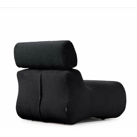 Kave Home - Fauteuil Club Bouclette Noir - Noir 5 Kave Home - Fauteuil Club Bouclette Noir - Noir – Image 3