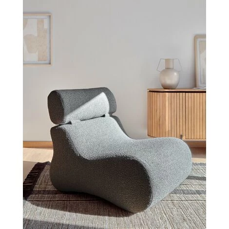 Kave Home - Fauteuil Club Bouclette Noir - Noir 6 Kave Home - Fauteuil Club Bouclette Noir - Noir – Image 4