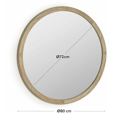 Kave Home - Miroir Rond Alum Bois Massif De Mindi Ø 80 Cm - Naturel 5 Kave Home - Miroir Rond Alum Bois Massif De Mindi Ø 80 Cm - Naturel – Image 3