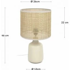 Kave Home - Lampe De Table Erna En Céramique Blanche Et Bambou Finition Naturelle - Naturel 7 Kave Home - Lampe De Table Erna En Céramique Blanche Et Bambou Finition Naturelle - Naturel -KAVE HOME Soldes 2022 64090035 3