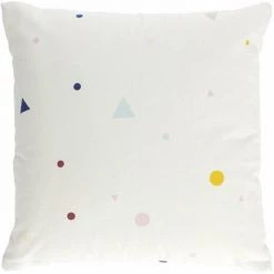 Kave Home - Housse De Coussin Miris 100% Coton Pois Et Triangles Multicolore 45 X 45 Cm - Multicolore