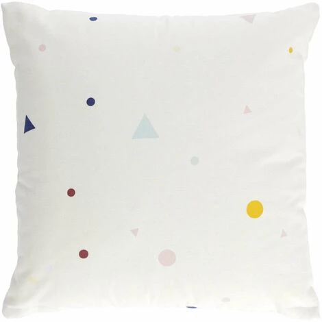 Kave Home - Housse De Coussin Miris 100% Coton Pois Et Triangles Multicolore 45 X 45 Cm - Multicolore 3 Kave Home - Housse De Coussin Miris 100% Coton Pois Et Triangles Multicolore 45 X 45 Cm - Multicolore