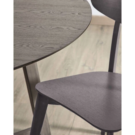Kave Home - Table Extensible Ronde Maryse 70 (120) X 75 Cm Contreplaqué Frêne Et Pieds Bois Massif 6 Kave Home - Table Extensible Ronde Maryse 70 (120) X 75 Cm Contreplaqué Frêne Et Pieds Bois Massif – Image 4