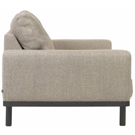 Kave Home - Canapé Noa 3 Places Beige Avec Pieds Finition Foncée 230 Cm - Beige 5 Kave Home - Canapé Noa 3 Places Beige Avec Pieds Finition Foncée 230 Cm - Beige – Image 3