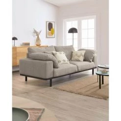 Kave Home - Canapé Noa 3 Places Beige Avec Pieds Finition Foncée 230 Cm - Beige 10 Kave Home - Canapé Noa 3 Places Beige Avec Pieds Finition Foncée 230 Cm - Beige -KAVE HOME Soldes 2022 64090099 4