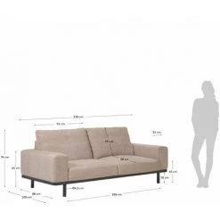 Kave Home - Canapé Noa 3 Places Beige Avec Pieds Finition Foncée 230 Cm - Beige 11 Kave Home - Canapé Noa 3 Places Beige Avec Pieds Finition Foncée 230 Cm - Beige -KAVE HOME Soldes 2022 64090099 5