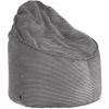 Kave Home - Pouf Wilma Velours Côtelé Grosses Côtes Gris Ø 80 Cm - Gris