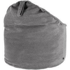 Kave Home - Pouf Wilma Velours Côtelé Grosses Côtes Gris Ø 80 Cm - Gris -KAVE HOME Soldes 2022 64090108 3