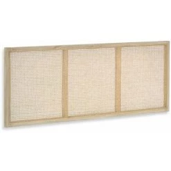 Kave Home - Tête De Lit Rexit En Bois Massif De Mindy Et Rotin Pour Lit De 160 Cm - Naturel