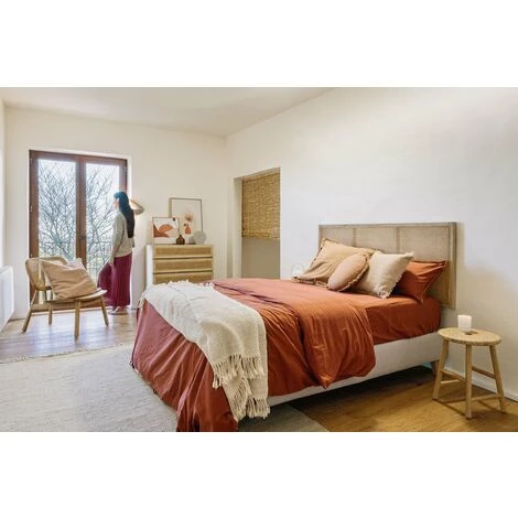 Kave Home - Tête De Lit Rexit En Bois Massif De Mindy Et Rotin Pour Lit De 160 Cm - Naturel 4 Kave Home - Tête De Lit Rexit En Bois Massif De Mindy Et Rotin Pour Lit De 160 Cm - Naturel – Image 2