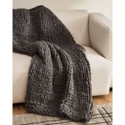 Kave Home - Plaid Adonia Gris 125 X 150 Cm - Gris 7 Kave Home - Plaid Adonia Gris 125 X 150 Cm - Gris -KAVE HOME Soldes 2022 66391578 3