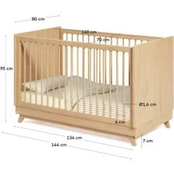 Kave Home - Lit Bébé évolutif Maralis En Bois De Hêtre Massif 70 X 140 Cm - Naturel 9 Kave Home - Lit Bébé évolutif Maralis En Bois De Hêtre Massif 70 X 140 Cm - Naturel -KAVE HOME Soldes 2022 67143856 4