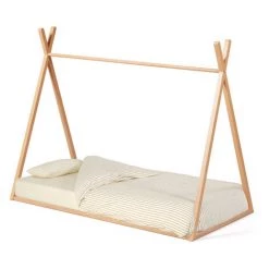 Kave Home - Lit Tipi Maralis En Bois De Hêtre Massif 90 X 190 Cm - Naturel