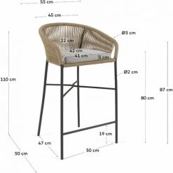 Kave Home - Tabouret Yanet En Corde Beige Hauteur 80 Cm 9 Kave Home - Tabouret Yanet En Corde Beige Hauteur 80 Cm -KAVE HOME Soldes 2022 67432090 4