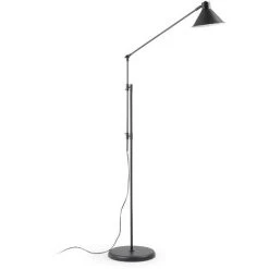Kave Home - Lampadaire Dione, Noir - Noir