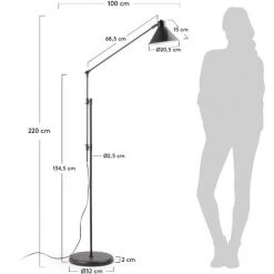 Kave Home - Lampadaire Dione, Noir - Noir 7 Kave Home - Lampadaire Dione, Noir - Noir -KAVE HOME Soldes 2022 68090635 3