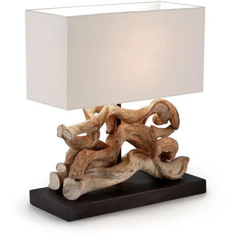 Kave Home - Lampe De Table Comet, Blanc - Naturel 3 Kave Home - Lampe De Table Comet, Blanc - Naturel