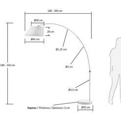 Kave Home - Lampadaire May, Blanc - Blanc -KAVE HOME Soldes 2022 68090638 4