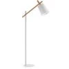 Kave Home - Lampadaire Kosta, Blanc - Blanc