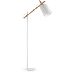 Kave Home - Lampadaire Kosta, Blanc - Blanc