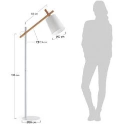 Kave Home - Lampadaire Kosta, Blanc - Blanc -KAVE HOME Soldes 2022 68090640 3
