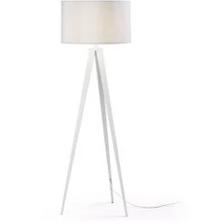 Kave Home - Lampadaire Iguazu, Blanc - Blanc