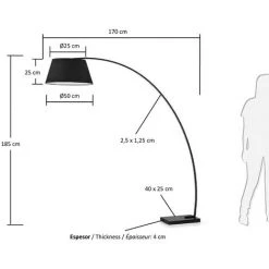 Kave Home - Lampadaire Juhe, Noir - Noir 7 Kave Home - Lampadaire Juhe, Noir - Noir -KAVE HOME Soldes 2022 68090651 3