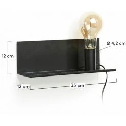 Kave Home - Applique Hannah - Noir -KAVE HOME Soldes 2022 68361527 3