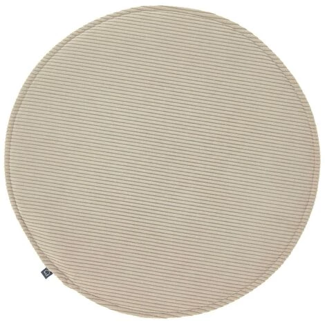 Kave Home - Galette De Chaise Ronde Sora Velours Côtelé Taupe Ø 35 Cm - Beige 3 Kave Home - Galette De Chaise Ronde Sora Velours Côtelé Taupe Ø 35 Cm - Beige