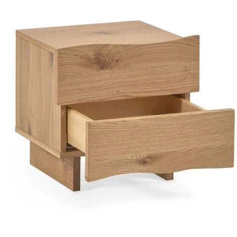 Kave Home - Table De Nuit Rasha En Contreplaqué De Chêne Finition Naturelle 49 X 45 Cm - Naturel 4 Kave Home - Table De Nuit Rasha En Contreplaqué De Chêne Finition Naturelle 49 X 45 Cm - Naturel – Image 2