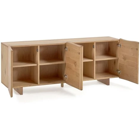 Kave Home - Buffet Rasha 4 Portes En Contreplaqué De Chêne Finition Naturelle 180 X 71 Cm - Naturel 4 Kave Home - Buffet Rasha 4 Portes En Contreplaqué De Chêne Finition Naturelle 180 X 71 Cm - Naturel – Image 2